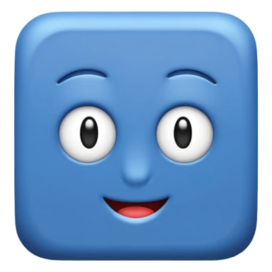 Ein blaer quadrat komplett blau!# sticker