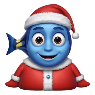 Dory wearing a Santa suit sticker