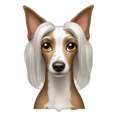 Chinese Crested hot-dog sticker