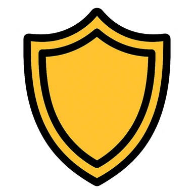 shield icon, clean and simple, color outline style sticker