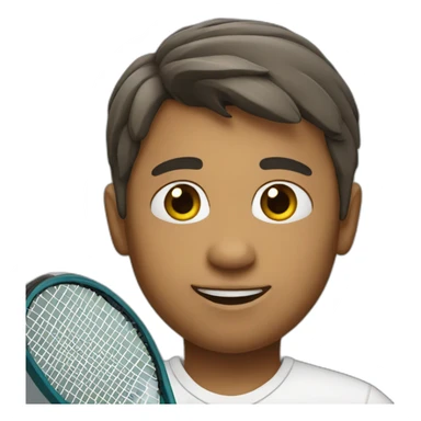 A person who is playing tennis is a boy sticker
