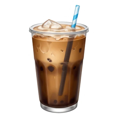 Shorts glass of iced coffee without cream sticker
