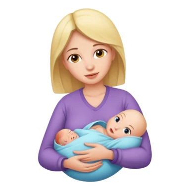 Woman giving birth sticker