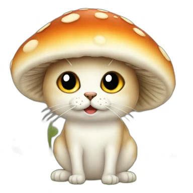 poor mushroom-cat sticker