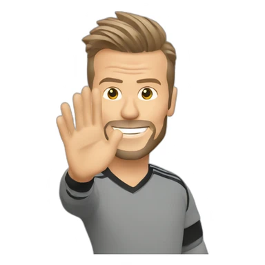David beckham manchester united waving sticker