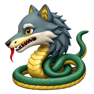 un lupo ed un serpente sticker