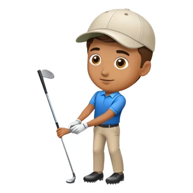 Good looking guy playing golf  sticker