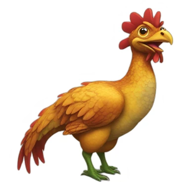 Dino chicken sticker