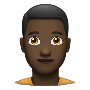 black thinking emoji sticker