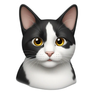 Eine Schwarz weiße Katze sticker