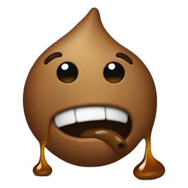 Emoji holding a piece of poop and crying  sticker