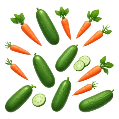cucumbers, spinach, carrots  sticker