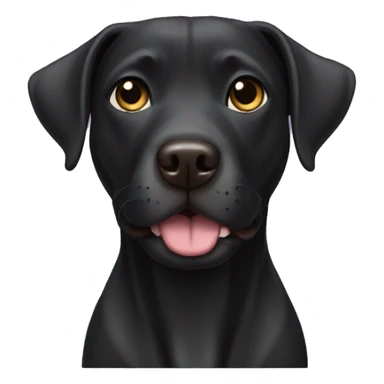 Black Labrador pit bull mix dog sticker