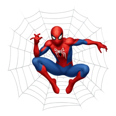 spider man shooting a web sticker