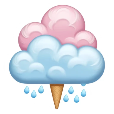 Clouds pastel colored like cotton candy sticker