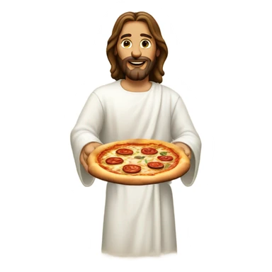 Jesus Christ making a pizza sticker