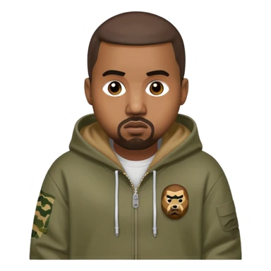 Kanye with bape sticker