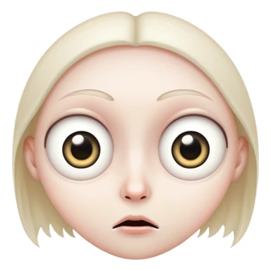 creepy staring face sticker