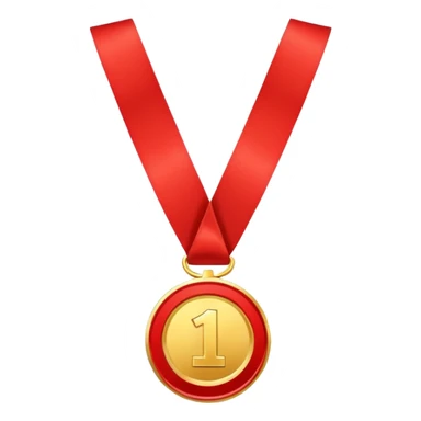 first place medal that is hung around the neck sticker