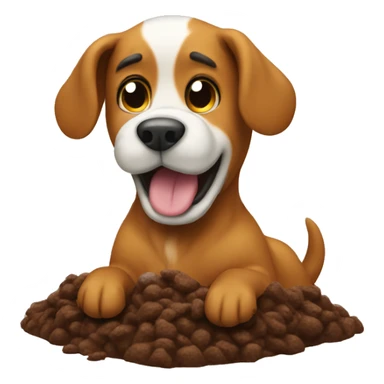 dog riding a poop sticker