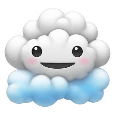 happy cloud wish sticker