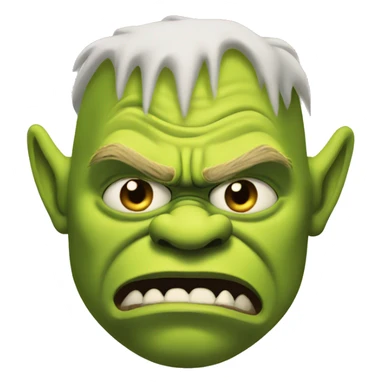 Angry shrek with steam coming out of his ears sticker