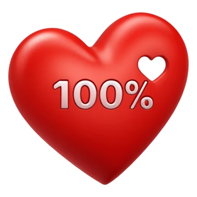 Un cœur au-dessus c'est écrit 100% sticker