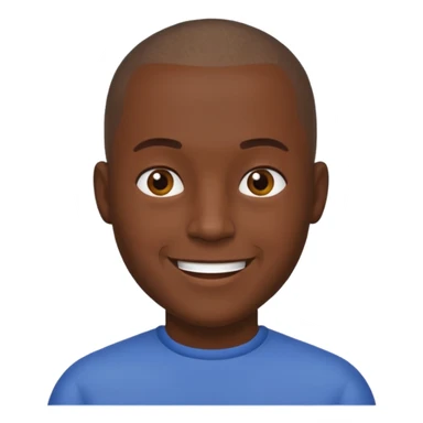 buzz cut man dark skin sticker