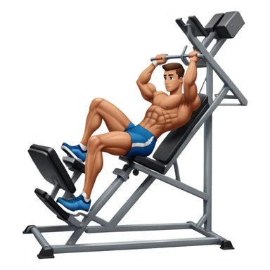 guy how to use a leg press machine sticker