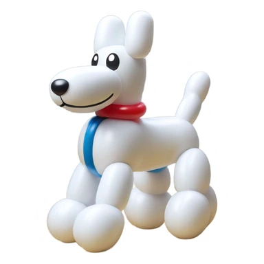Simple classic balloon dog made from a balloon sticker