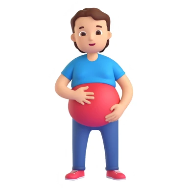 a person with stomach ache sticker