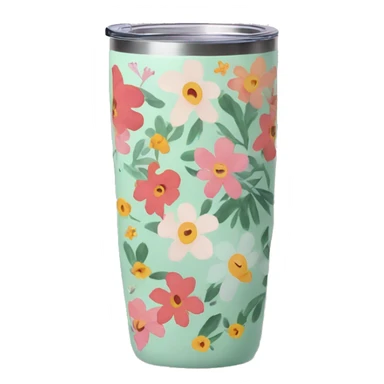 floral Stanley tumbler  sticker