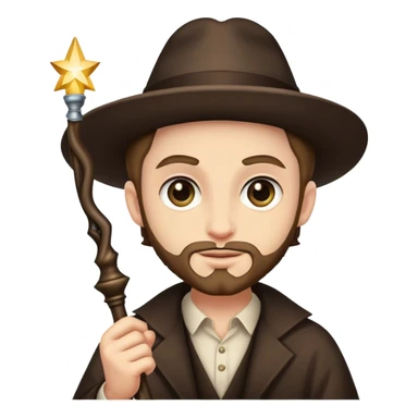 jew with wand sticker