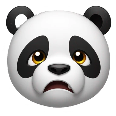 Panda is afraid sticker