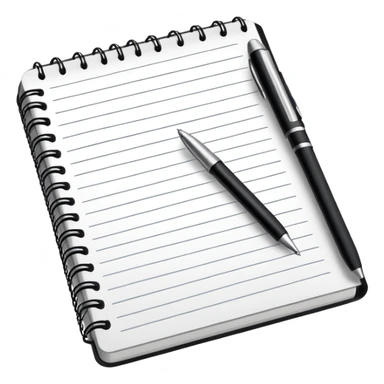 Notebook with pen sticker