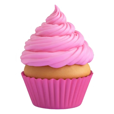 A cupcake with pink icing sticker