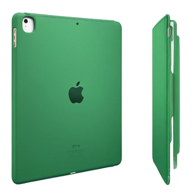 ipad pro with a green case sticker