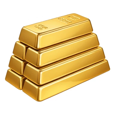 multiple gold bar placed on each other sticker