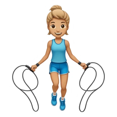 person jumping rope sticker