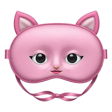 Pink sleeping mask with no face  sticker