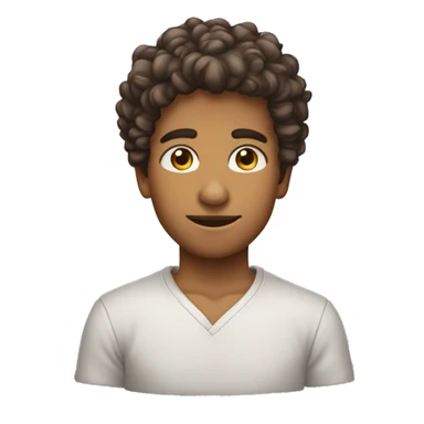 Garçon cheveux bouclés dégradé sticker