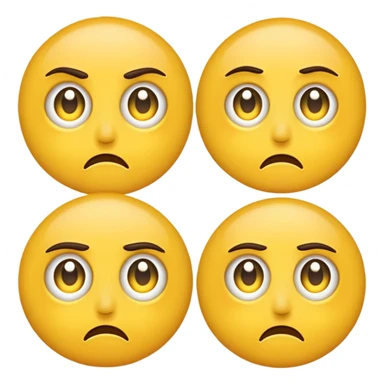 Modified version roll eyes and unamused emoji sticker