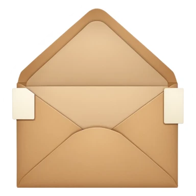 card with brown envelope sticker