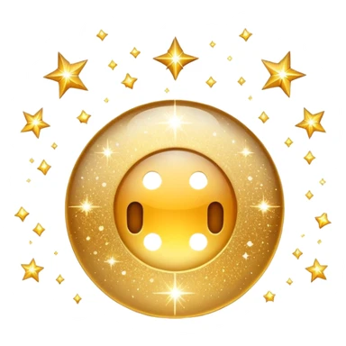 shiny sparkle icon surrounded by extra sparkles sticker