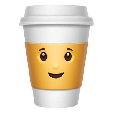 Coffee paper cup sticker