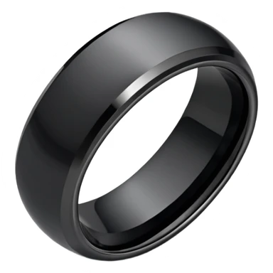 Tungsten black metal ring sticker