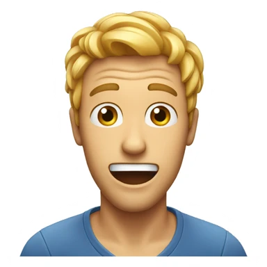 Man happy shocked hand on his head sticker