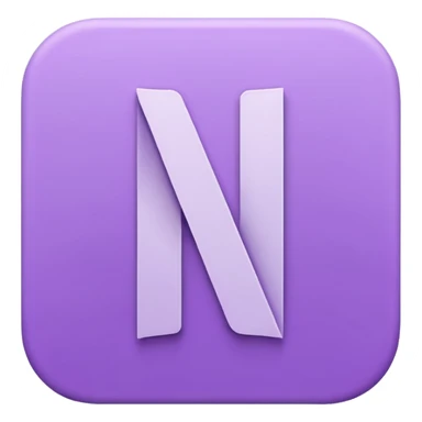 Netflix aesthetic "N" logo in pastel purple sticker