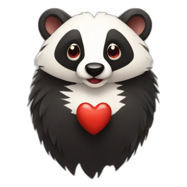 red hearteyed badger sticker