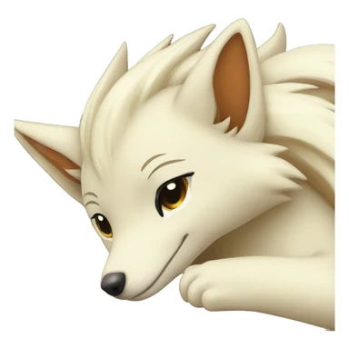 ninetails snuggling sticker